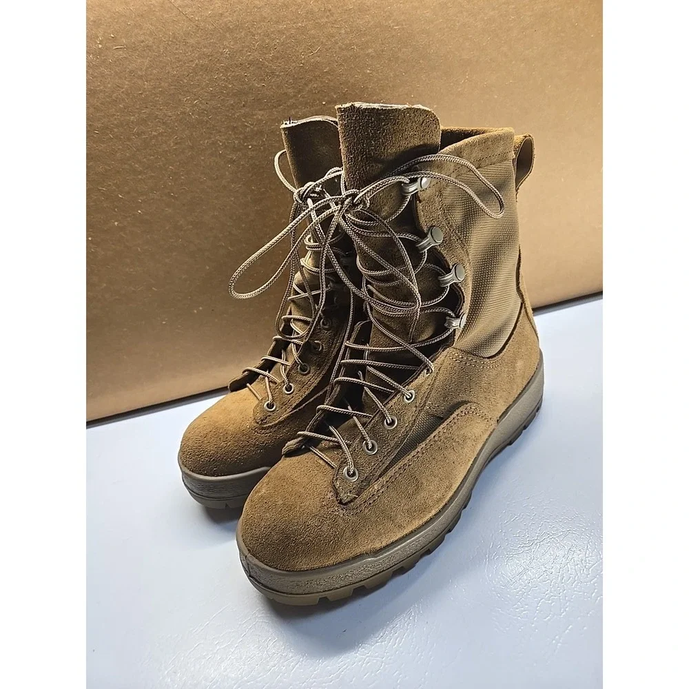 McRae Combat Boots Mens 8.5R Temperate Cold Weather Military Coyote Vibram Suede